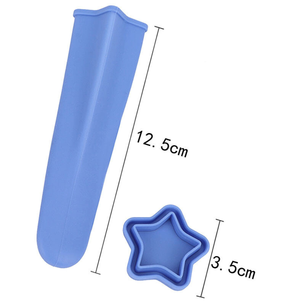 5 Silikon Eisformen in Sternform Blau