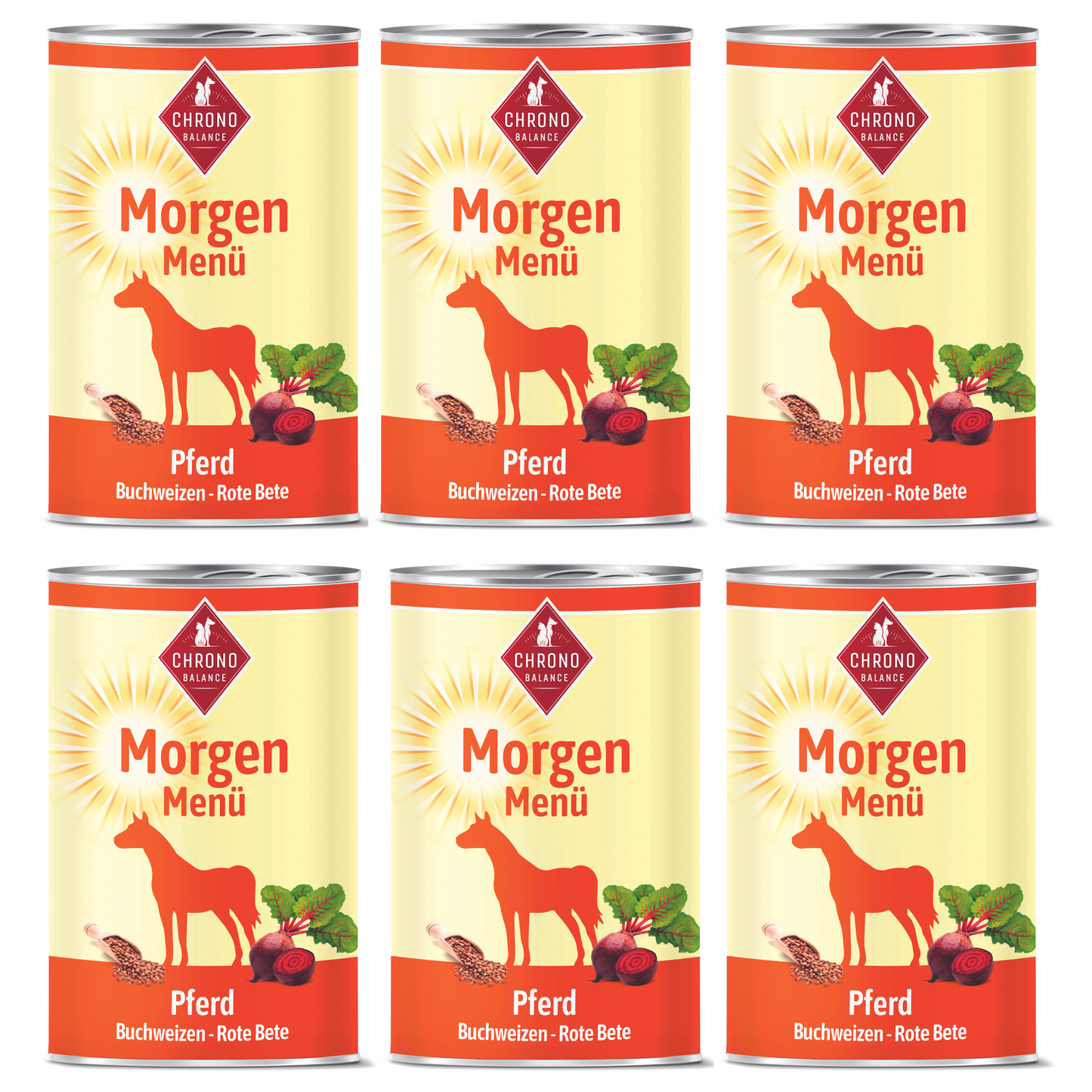 Morgen-Menü Pferd für Hunde