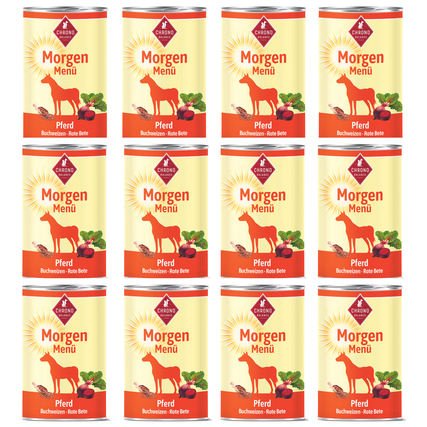 Morgen-Menü Pferd für Hunde