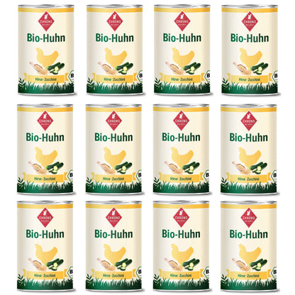 Premium-Nassfutter Bio-Huhn für Hunde